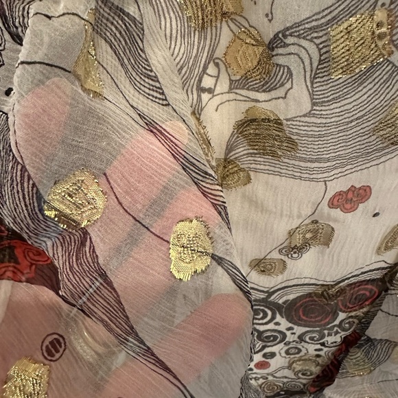 NWT Alexander McQueen Black with Gold Metallic Blouse - Picture 8 of 8